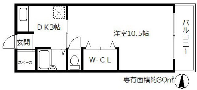山﨑マンション長柄西の間取り