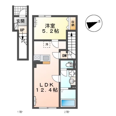 (仮)横倉新築アパートの間取り