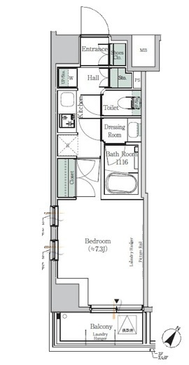ONE ROOF RESIDENCE KIBA EASTの間取り
