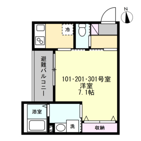 ベイルーム相模原ファインの間取り