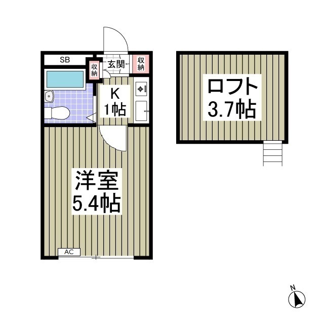 サンライズB棟の間取り
