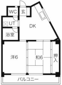 マンション服部の間取り