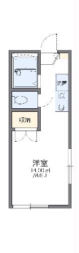 レオパレスリバーサイド染地の間取り