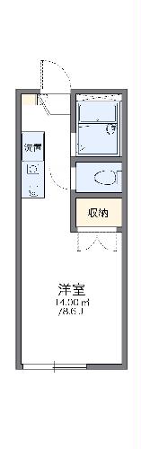 レオパレスリバーサイド染地の間取り