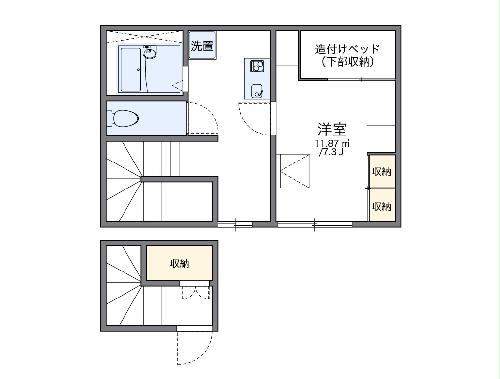 レオパレス谷原の間取り