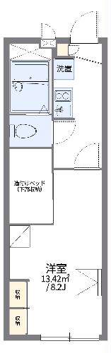 レオパレス笹廻間の間取り