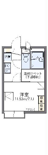 レオパレスフラワーガーデン町屋の間取り