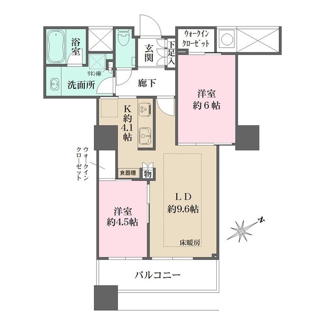 ザ・パークハウス西新宿タワー６０の間取り