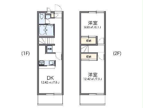 レオパレスグリーンウッドⅡの間取り