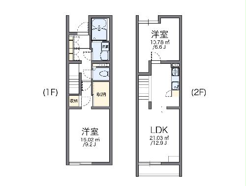 レオパレスコヅチⅠの間取り