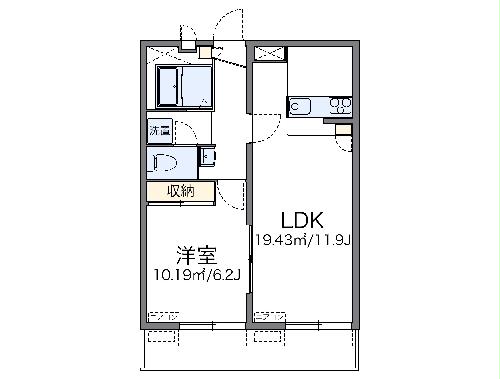 レオパレス翔の間取り