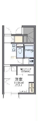 レオパレスフィールド Ⅱの間取り