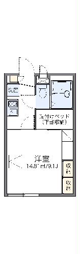 レオパレス宮代庭苑 Ⅱの間取り