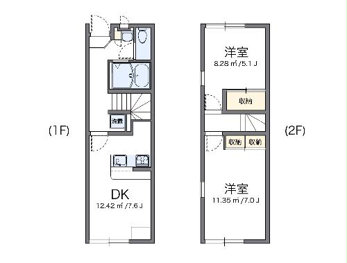 レオパレス半田東Bの間取り