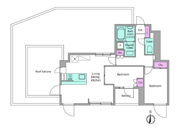 下落合の完工年月(2026年4月)築の賃貸マンションの間取り
