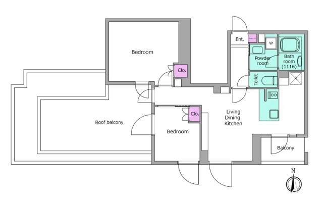 下落合の完工年月(2026年4月)築の賃貸マンションの間取り