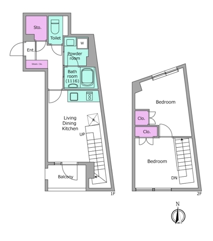 下落合の完工年月(2026年4月)築の賃貸マンションの間取り