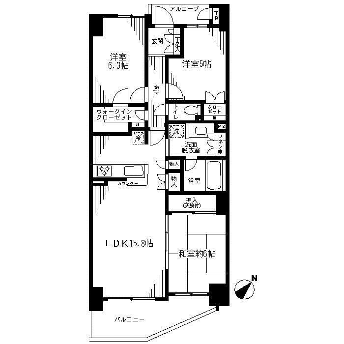 シャリエ川口本町グリーンマークスの間取り