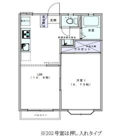 アメニティコートウチノA・Bの間取り