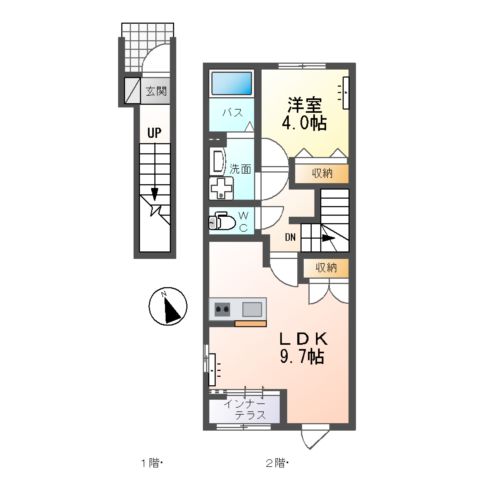 仮)日立市金沢町2丁目新築アパートの間取り