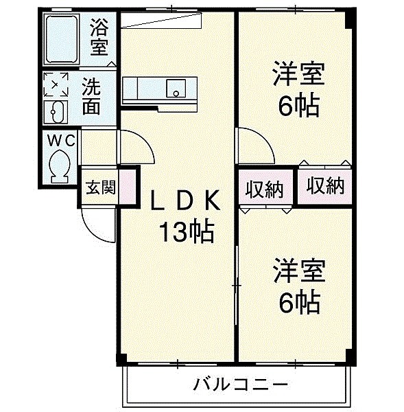 アイパレット岩屋の間取り