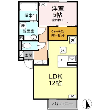 パルミエ Ⅲの間取り