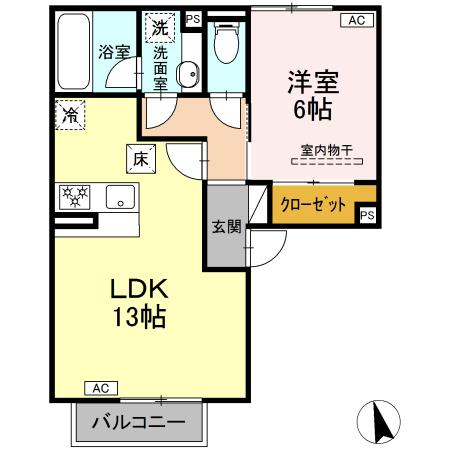 パルミエ Ⅲの間取り