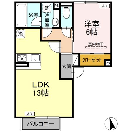 パルミエ Ⅲの間取り