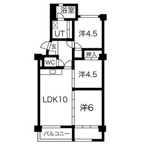 メゾン茨木主原2号棟の間取り
