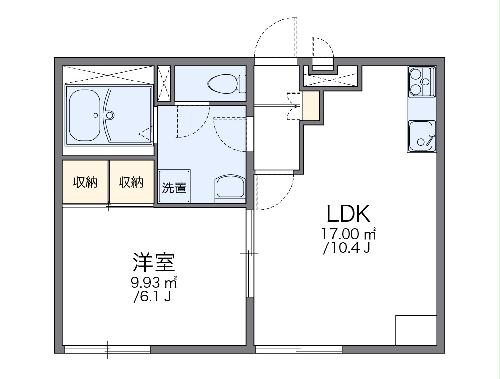 レオパレスつつみⅢの間取り