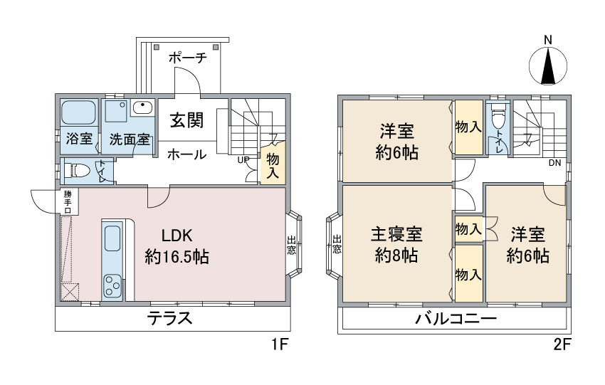 香流タウンの間取り