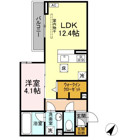 新川の完工年月(2026年8月)築の賃貸アパートの間取り