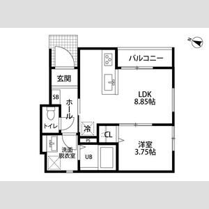 リーブルファイン下之一色町Ⅲ 1号棟の間取り