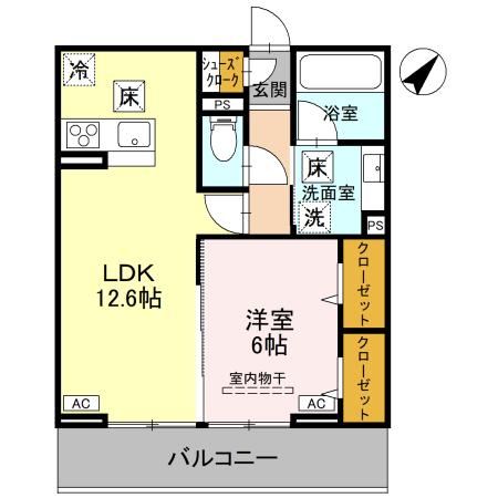ノーブルラフィネ万平町 Aの間取り