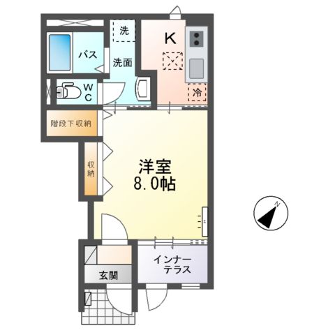 仮)那珂市菅谷字寄居新築アパートの間取り