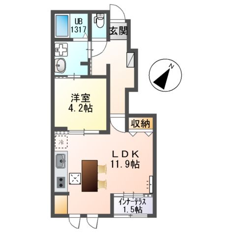 ワイズスクエア01(Y’s square01)の間取り