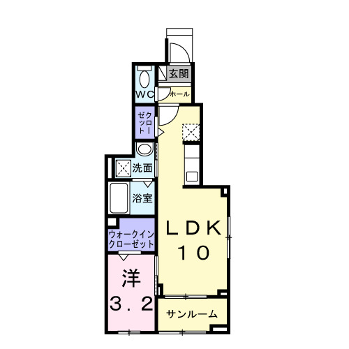 雀宮町アパート(028256101)の間取り