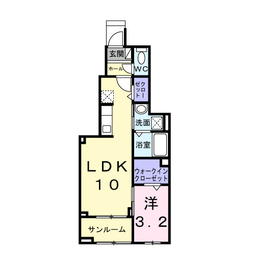 雀宮町アパート(028256101)の間取り