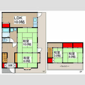 間下ハイツの間取り