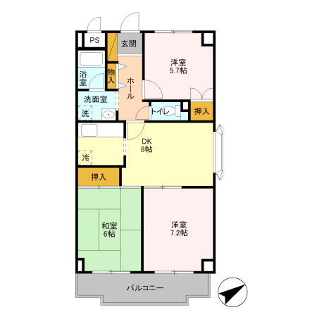 メゾンアルテミスの間取り