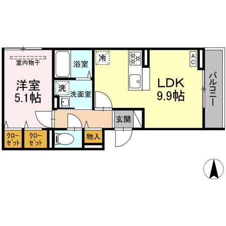 D Paina 矢向の間取り