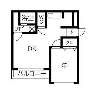 エフアール船場西の間取り