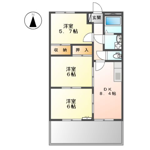 グリーンベル一番館の間取り