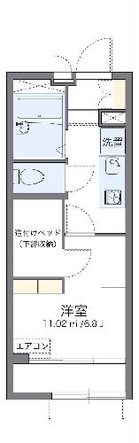レオパレスアミティエの間取り