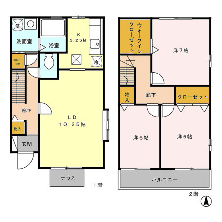 ドゥエル大泉学園 ABの間取り