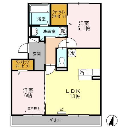 セゾンランタナⅡ B棟の間取り