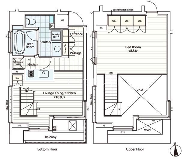 カスタリア麻布十番Ⅱの間取り