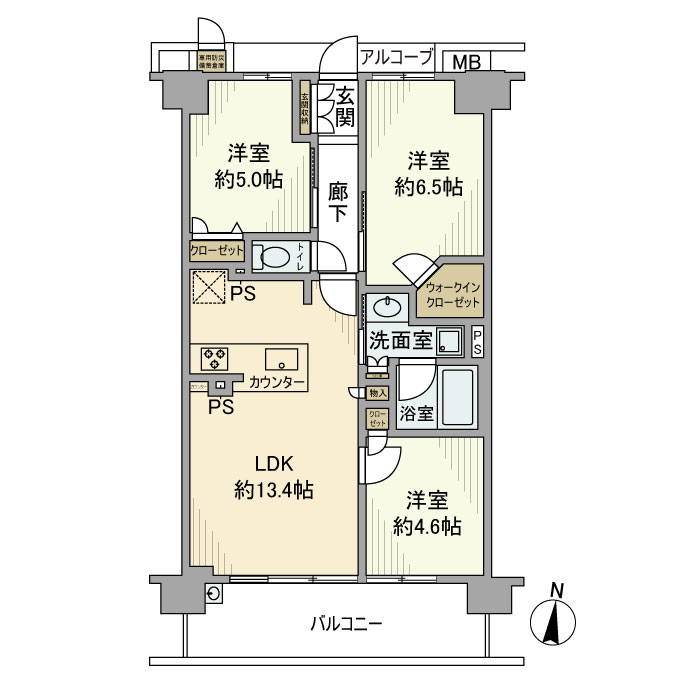 プレサンスロジェ太秦天神川 の間取り