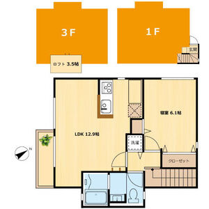 Courtyard Kitamagomeの間取り