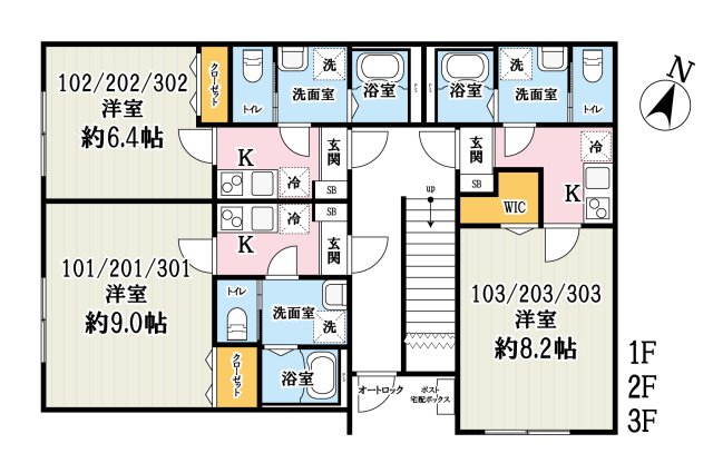 (仮称)キャメル川越稲荷町の間取り